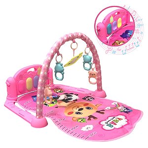 Tapete Musical Infantil de Atividades e Piano Importway BW264RS Rosa