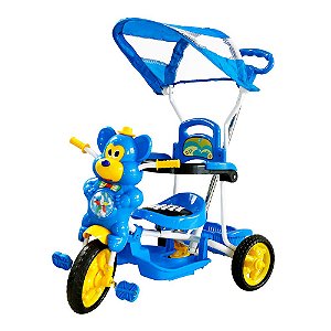 Triciclo Passeio Divertido Ursinho Infantil DM Toys DMT5580 Azul