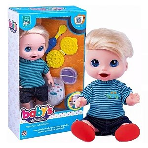 Boneco Menino Comidinha Babys Collection Faz Caquinha Super Toys 357