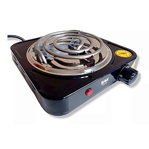 Fogareiro Eletrico 110v Cooktop 1 Boca 1000w BAK AD-C101-110 Preto