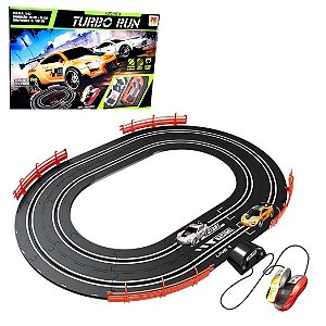Auto Pista Turbo Run Circuito Oval de Corrida 180cm Dm Toys DMT5890