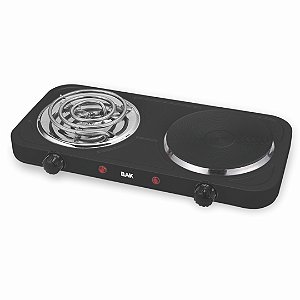 Fogareiro Elétrico 110v Indução 2000w 2 Bocas Bak BK-FCE703-110 Preto