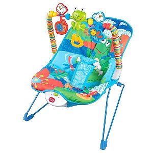 Cadeirinha de Descanso Vibratória Musical Bebê Guta Guti DMB6835 Azul