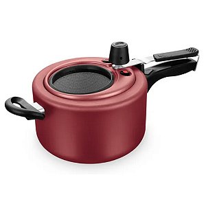 Panela de Pressão 3L Antiaderente com Visor de Vidro MTA 6025 Cereja