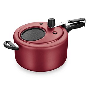 Panela de Pressão Antiaderente 6L com Visor de Vidro MTA 6034 Cereja