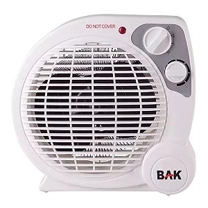 Aquecedor Elétrico 110v Portátil 1500w Ambiente Bak BK-AQU110 Branco
