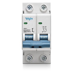 Mini Disjuntor Bipolar 2 Polos Duplo 16a Elgin DEP3-2C16 52A001032016