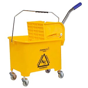 Balde Espremedor 20 Litros Carrinho para Limpeza com Rodinha 973352