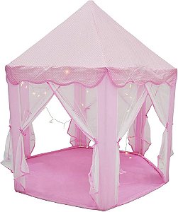 Barraca Tenda Iluminada Infantil Rosa c/ Luzes Decorativas DMT5875