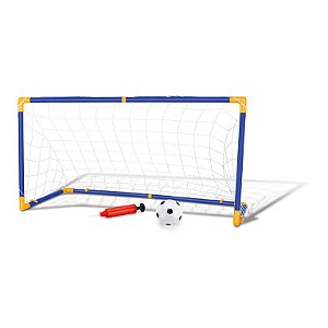 Kit Futebol com Trave Bola Rede Bomba Infantil DM Toys Dmt5075