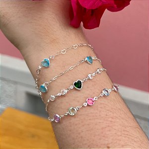 Pulseira de Prata Candy Colors