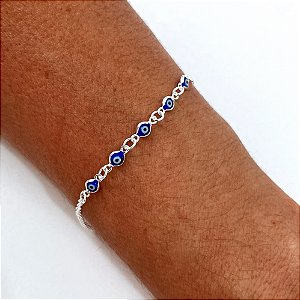 Pulseira de Prata Olho Grego
