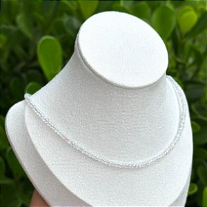 Choker Cristais Furtacor 40 cm + Extensor de Prata