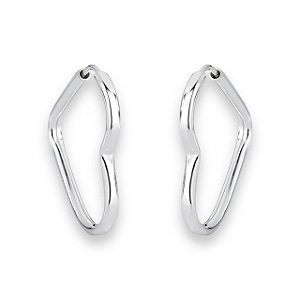 Argola de Prata Coração Fio Redondo G