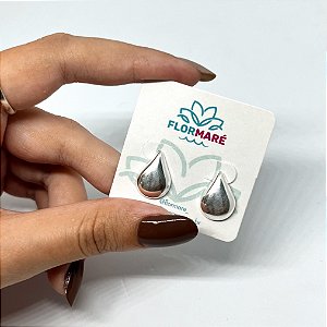Brinco de Prata Gota Lisa