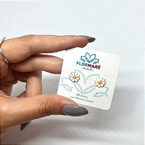 Brinco de Prata Margarida Branca