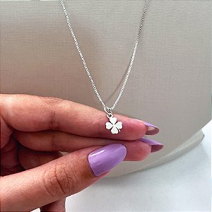 Colar de Prata Trevinho Liso 40 cm