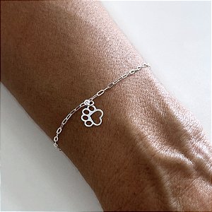 Pulseira de Prata Pingente Patinha