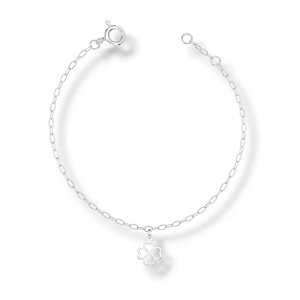 Pulseira de Prata Pingente Trevinho