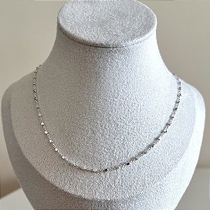 Corrente de Prata Malha Italiana 40 cm