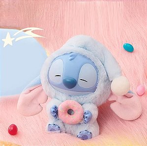 Stitch DONUTS - Caixa Surpresa Estilo Labubu - Eat Something Before Sleep Series Miniso