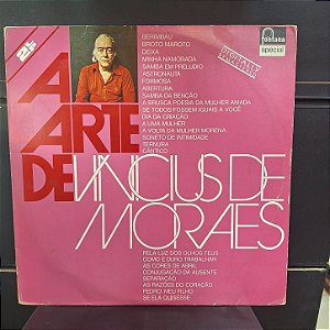 Disco Vinil LP - Vinicius de Moraes - A Arte de Vinicius de Moraes