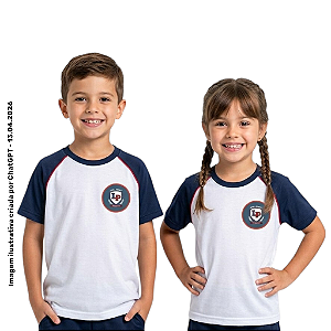 Little People School - Camiseta Branca Unissex Manga Curta - Ref. 244/245/240