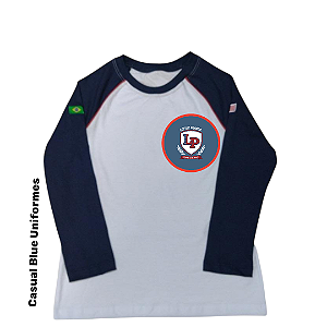 Little People School - Camiseta Branca Unissex Manga Longa - Ref. 248/249/241