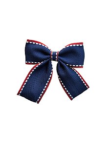 Laço Clássico Pespontado Azul - Ref. 503