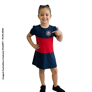 Little People School - Vestido Bicolor + Shorts - Ref. 153