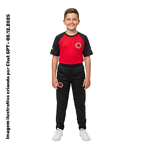 Maple Bear Fundamental I & II - Calça Reta com Friso Helanca Preta Unissex - Ref. 108/183