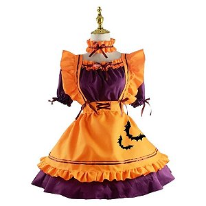 FANTASIA MAID BRUXA BRUXINHA DIVERTIDA HALLOWEEN