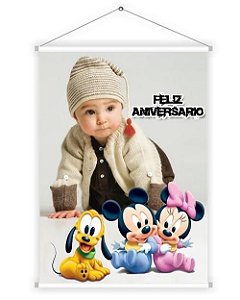 Banner com bastão e corda