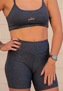 Top Alcinha Kymacta Mescla Azul Marinho