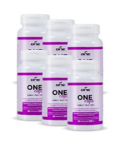 Combo 6 One Caps Cabelo, Pele e Unha  com 60 cápsulas FRETE GRÁTIS
