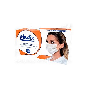 Mascara Cirúrgica Tripla Camada Branca, Medix, MDH