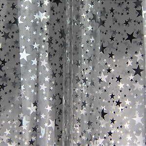 Cristal Estrela - Preto  1/2 Metro