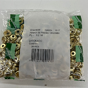 Botão de Pressão 80 - Dourado - Cx /200