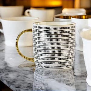 Caneca Gold Pontilhada 350ml