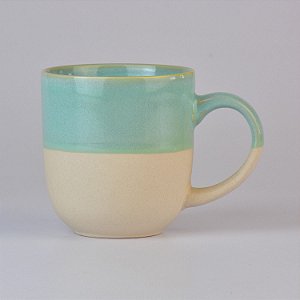 Caneca Duo Verde e Creme