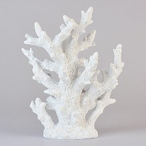 Enfeite Coral Branco Grande