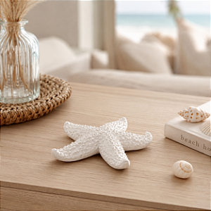 Enfeite Estrela do Mar Branca 11cm