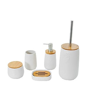 Kit Para Banheiro c/5 Peças Branco