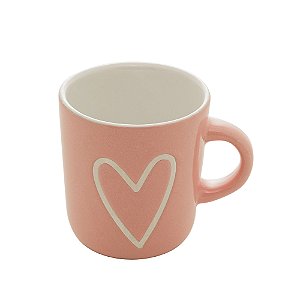 Caneca de porcelana heart rosa