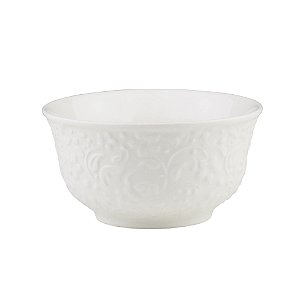 Bowl de porcelana new bone flowers branco