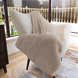 Manta Chevron Caramelo 150x120cm