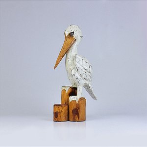 Enfeite Pelicano Branco Pequeno