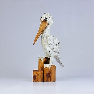Enfeite Pelicano Branco Médio