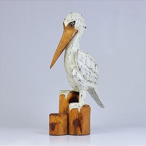 Enfeite Pelicano Branco Grande