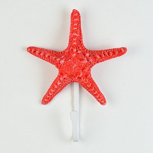 Cabideiro de Parede Estrela 20cm Vermelho